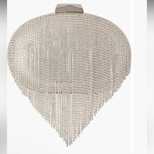 Olga Berg Bria Crystal Fringe Clutch